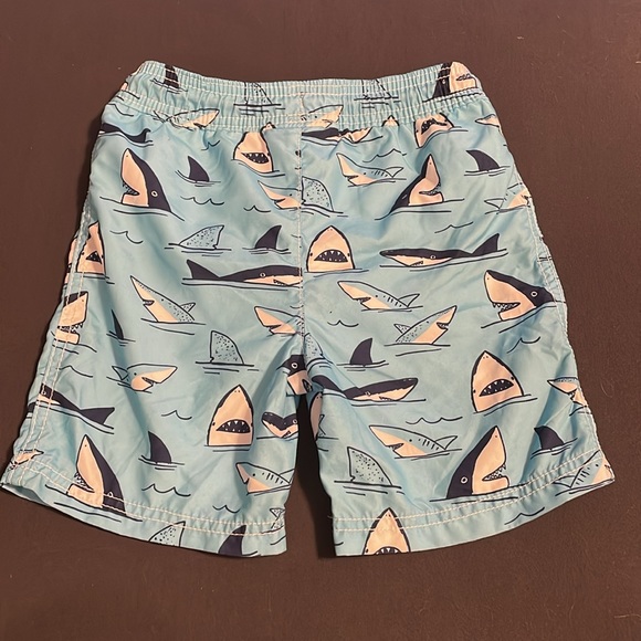 Carter’s 5T boys swim trunks. Blue with shark print. - Picture 4 of 4